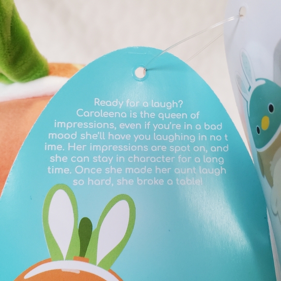 Caroleena the Carrot with Bunny Ears Easter Squishmallows BNWT 7 Inch - Picture 7 of 8
